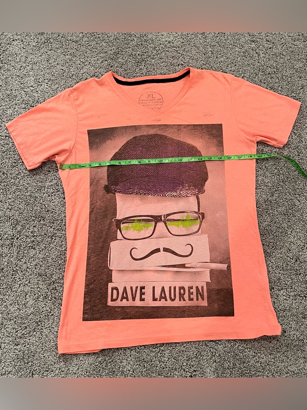 Men’s Coral Graphic V-Neck Shirt
